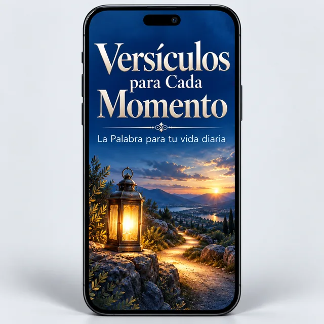 Mockup del ebook Lista de Versículos Clave en la pantalla de un celular